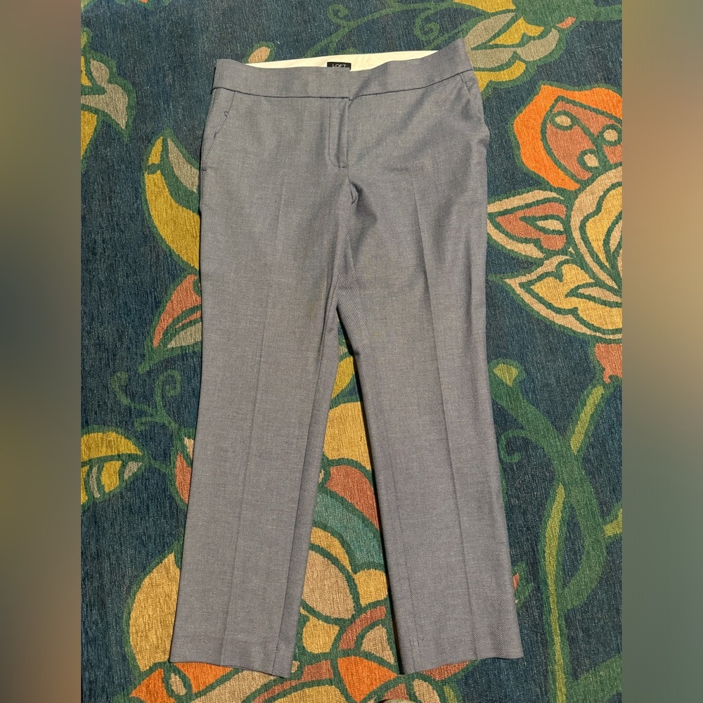 EUC blue and white pants from Loft.